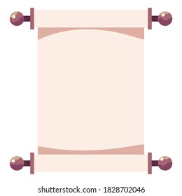 Scroll paper vector cartoon illustration isolated on a white background.