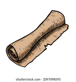 Scroll paper vector illustration isolated on white background