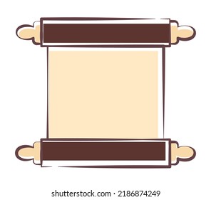 diseño de pergamino de desplazamiento sobre blanco