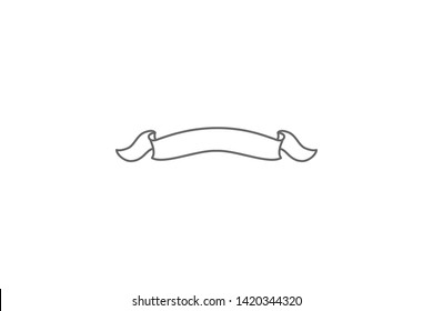 Scroll, ribbon illustration. Element of ribbon icon. Thin line icon for website design and development, app development. Premium icon