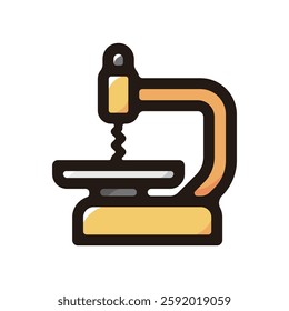 Scroll saw illustration icon.Simple vector outline, clipart for graphic design.