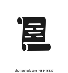 scroll simple icon. paper sheet