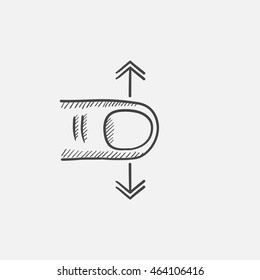 Scroll sketch icon for web, mobile and infographics. Hand drawn vector isolated icon.