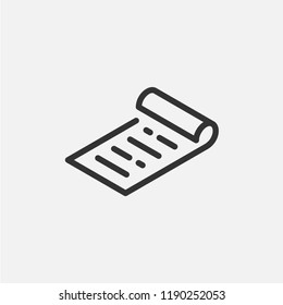 Scroll of text. Isometric vector icon