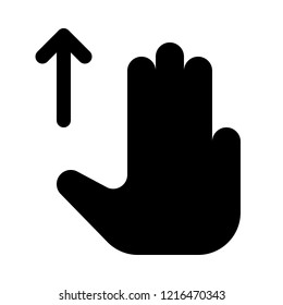 Scroll up with three fingers