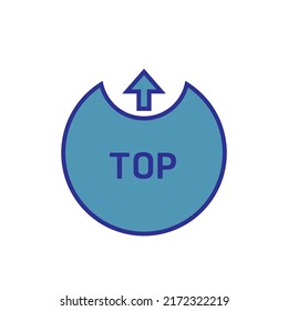 Scroll To Top  Icon blue color vector