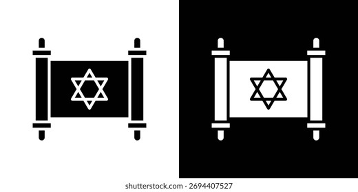 Scroll Torah icon illustration element design. black glyph icons