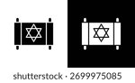 Scroll Torah icon, logo elements of graphic designs