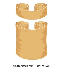 The scroll. Vector drawing. Pattern. Set.