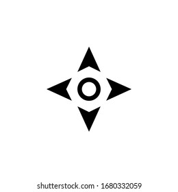 Scroll vector icon in black solid flat design icon isolated on white background