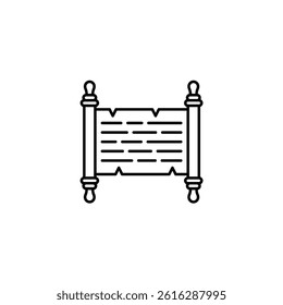 Scroll vector line icon icons design