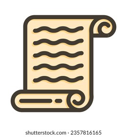 Scroll Vector Thick Line Filled Colors Icon For Personal And Commercial Use.
