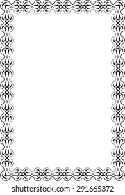 Scroll Victorian Nice Art Page is on white