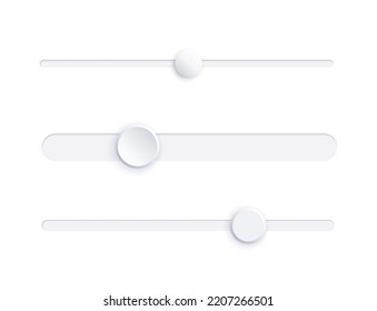 Scrollbar element button. Interaction technique or widget for scrolling content on webpage, desktop or mobile application. Navigation element. Frontend control vector illustration on white background.