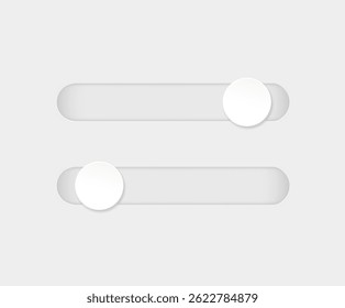 Scrollbar element button. Navigation element. Frontend control on white. Vector