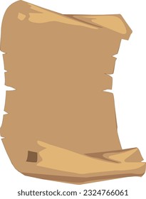 Scrolled old paper,  empty space for text, vector