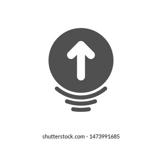 Scrolling arrow sign. Swipe up icon. Landing page scroll symbol. Classic flat style. Simple swipe up icon. Vector