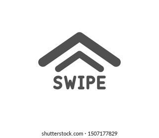 Signo de flecha de desplazamiento. Icono de deslizar. Símbolo de desplazamiento de la página de destino. Clásico estilo plano. Icono de golpe simple. Vector