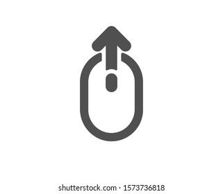 Scrolling arrow sign. Swipe up mouse icon. Landing page scroll symbol. Classic flat style. Simple swipe up icon. Vector