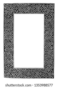 Scrolling Border is a 16th century design vintage line drawing or engraving illustration.