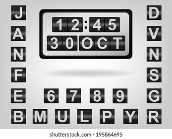 The scrolling clock & calendar show "30 OCT"