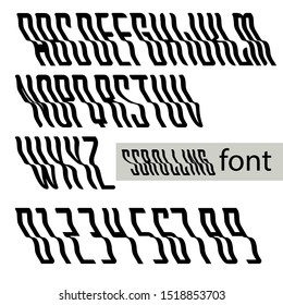 Scrolling font. Specifically for designer typography and professional layout. Great for posters and posts on social networks and will make your work professional, even if you are not a design