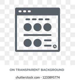 Scrolling icon. Trendy flat vector Scrolling icon on transparent background from web hosting collection. 