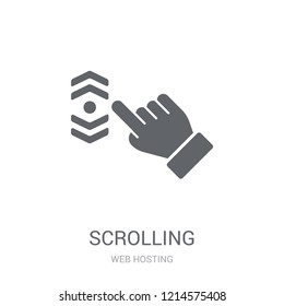 Scrolling icon. Trendy Scrolling logo concept on white background from web hosting collection. Suitable for use on web apps, mobile apps and print media.