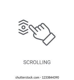Scrolling icon. Trendy Scrolling logo concept on white background from web hosting collection. Suitable for use on web apps, mobile apps and print media.
