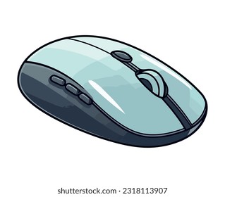 Scrolling mouse icon on white backdrop isolated