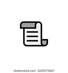 Scrolling Text Note Icon Information and List