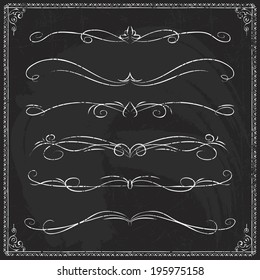 scrolls filigree classic vector blackboard handwriting design scrolls filigree straight classical nails fingers black boundary drawn mark empty ornate beauty series vintage art turn decorative vortex