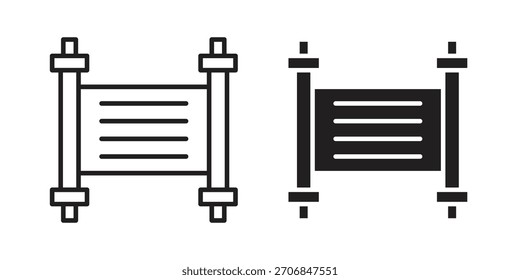 Scrolls icon symbol for logo, web, app designs.