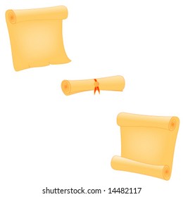 Scrolls icons vector