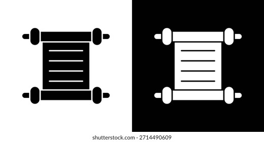 Scrolls icons vector silhouette design. Vector flat graphic design illustration.