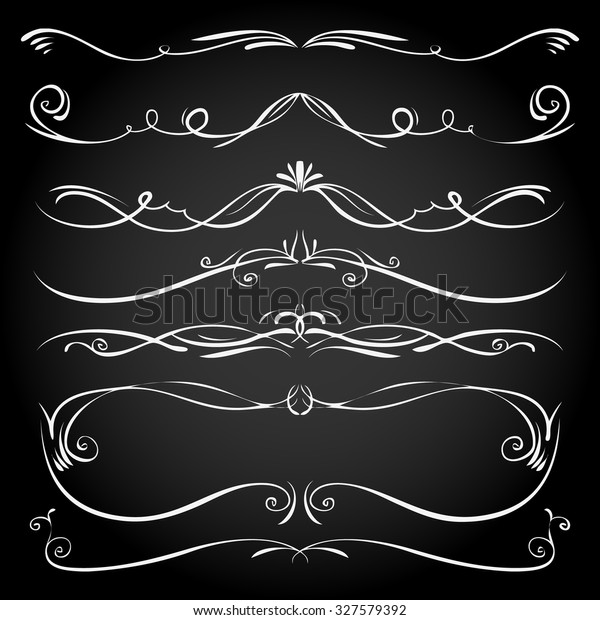 scrolls lines dividers decorative series of hand\
drawn retro antique vector border and straight dividers scrolls\
lines dividers decorative straight nails fingers medieval boundary\
treasure drawn style
