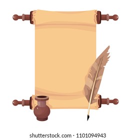 scrolls, paper, blank sheet, banner