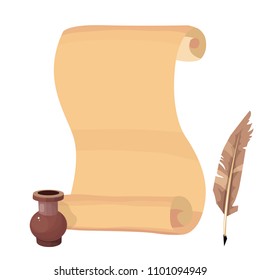 scrolls, paper, blank sheet, banner