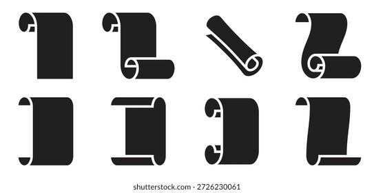 Rollen und Papiersymbole, Vektorgrafik