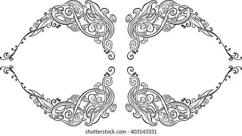 Scrolls vector ornate frames and scroll elements
