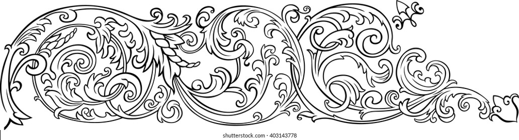 Scrolls vector ornate frames and scroll elements