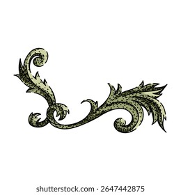 rococó dourado, opulento simetria, filigree decorativa scrollwork barroco vitoriano borda vetor esboço. ilustração de cor isolada