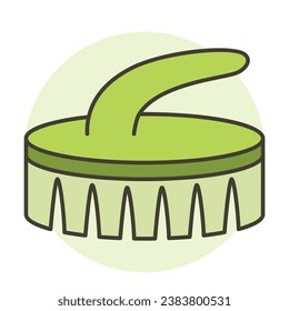 Scrub Brush. Cleaning Brush Icon Logo Vector Illustration