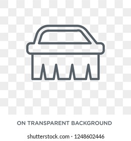 scrub brush icon. Trendy flat vector scrub brush icon on transparent background from Cleaning collection. High quality filled scrub brush symbol use for web and mobile