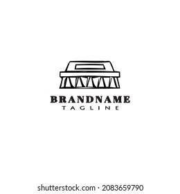 Logo-Design-Vorlage für Schürhaken-Symbol Schwarz, moderne einzelne Vektorgrafik