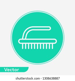 Scrub brush vector icon sign symbol
