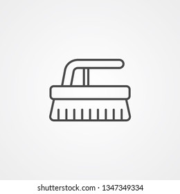 Scrub brush vector icon sign symbol