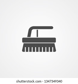 Scrub brush vector icon sign symbol