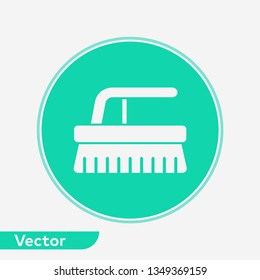 Scrub brush vector icon sign symbol