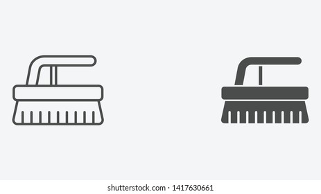 Scrub brush vector icon sign symbol
